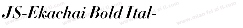 JS-Ekachai Bold Ital字体转换